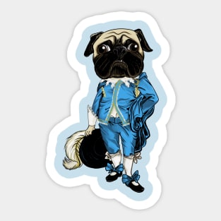 Pug Blueboy Sticker